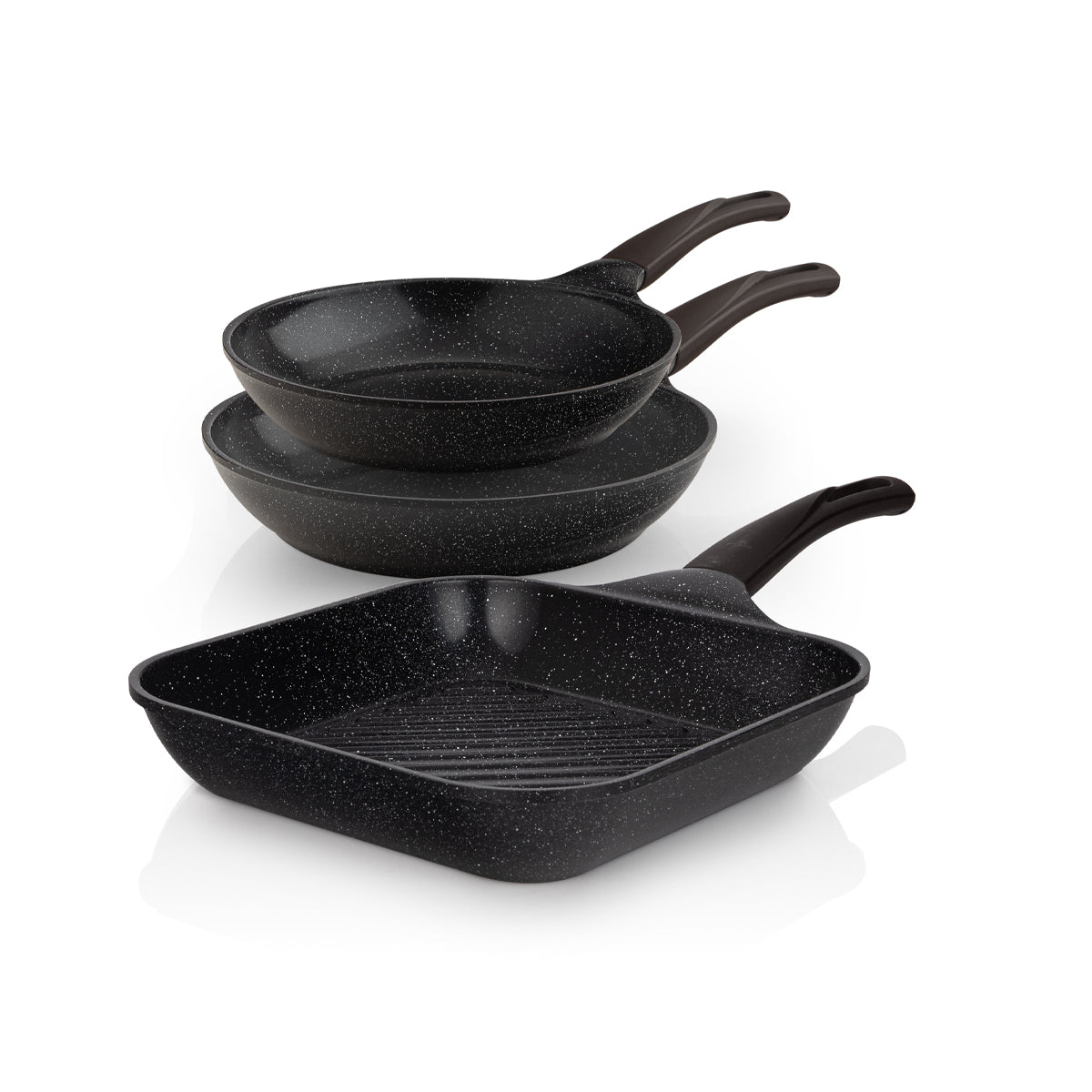 Set 3pcs 2 Frypan + Grill