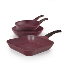 Set 3pcs 2 Frypan + Grill